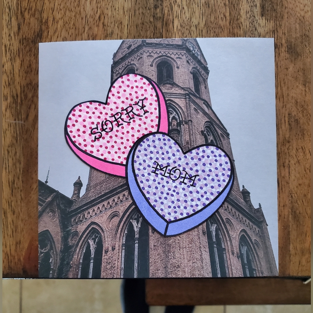 Candy Hearts Sorry Mom Original Artwork